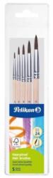 Pelikan Ecset-szett 5 db natúrfa szőrecset Pelikán (00701549)