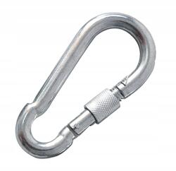  Csavaros biztonsági karabiner 8x80 8mm fém horganyzott (karabińczyk zz 8x80 1)
