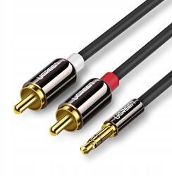 UGREEN Audio kábel Hangkábel mini jack 3, 5 mm 2 Rca 3M Fekete Ugreen (10590)
