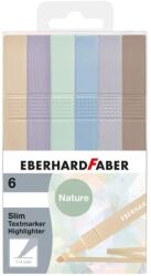 Eberhard Faber Textmarker slim patrat set 6 bucati nuante naturale EBERHARD FABER (EF551505)