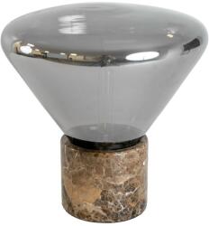 AC Atelier Lampa de masa din sticla fumurie si marmura portelanata maro (AC 8115)