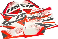 XTR Autocolante ATV Asix 125CC Culoare Rosie (HUN125/8-98)