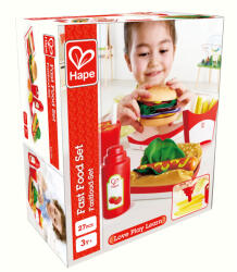 Hape Jucarie din lemn - Fast-food (E3160B) - delphionline Bucatarie copii