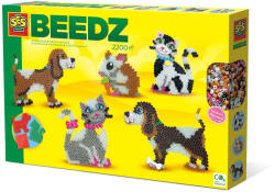 SES Creative Set creativ copii - Margele de calcat cu Animale Beedz (06264)