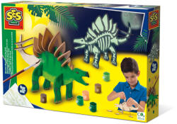 SES Creative Set pentru copii cu un dinozaur din piese si vopsea fluorescenta (14209)