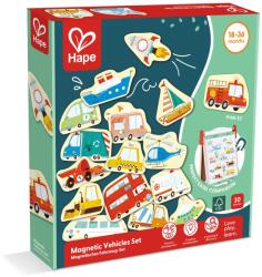 Hape Jucarie din lemn copii - Magneti cu vehicule (30 piese) (E2008A)