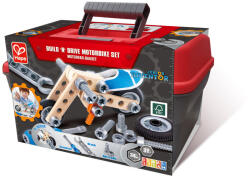 Hape Jucarie din lemn - Set de constructie motociclete (34 piese) (E3037A)