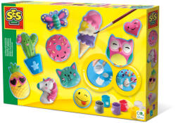 SES Creative Set pentru copii de mulaj si pictura cu figurine colorate (01133)