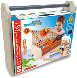 Hape Jucarie din lemn - Trusa de scule cu experimente stiintifice (32 piese) (E3029A)