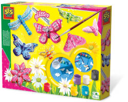 SES Creative Set creativ copii cu mulaj de lut si pictura - Fluturi cu sclipici (01131)