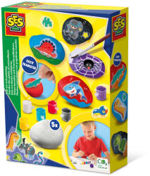 SES Creative Set creativ copii - Pictura pe piatra si tehnica Rub (14289)