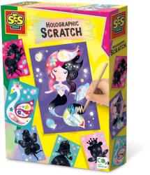 SES Creative Set de razuit pentru copii - Planse holografice cu basme (14678)