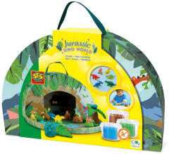 SES Creative Set creativ pentru copii - Lumea dinozaurilor din plastilina (geanta tematica) (00427)