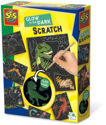 SES Creative Set creativ - Razuieste Dinozauri Glow-in-the-Dark (14285)