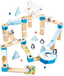 Hape Jucarie din lemn - Marble Run Penguin Playland (112 piese) (E1113A)