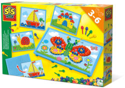 SES Creative Set creativ de jucarie mozaic - Jucarie Tabla mozaic cu carduri (14898)