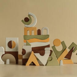 Minmimcph Jucarie din lemn - Blocuri puzzle (PG37) - delphionline