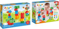 Hape PolyM - Set constructie gradina zoologica pentru copii (31 piese) (760004)