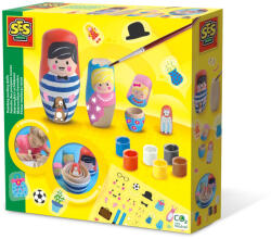 SES Creative Set copii de decorare papusi Matrioska cu vopsea si accesorii (14002) - delphionline