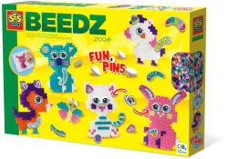 SES Creative Set creativ copii Beedz - Margele de calcat Funpins animale (06217)