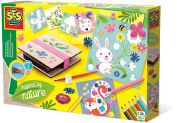 SES Creative Set de lucru manual cu presa de flori pentru copii (14034)