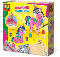 SES Creative Set de pictura pentru copii cu diamante adezive si unicorn (14134) - delphionline