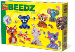SES Creative Set creativ Beedz - Margele de calcat Funpins animale (06308)