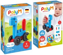 Hape PolyM - Masini si creaturi de jucarie (8 piese) (760001)