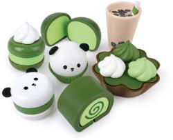 Hape Jucarie din lemn - Set deserturi verzi pentru copii (8 piese) (E3195A) Bucatarie copii