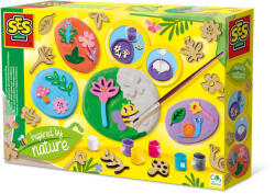 SES Creative Set creativ copii - mulaj si pictura - Relief botanic inspirat din natură (14036)