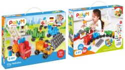 Hape PolyM - Vehicule de jucarie pentru copii (130 piese) (760024)