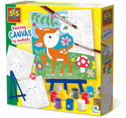 SES Creative Set creativ - Pictura pe numere Animale din padure (3 panze) (14786)