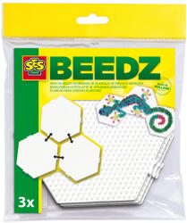 SES Creative Set placi pentru margelele de calcat Beedz - 3 bucati hexagon (06314) - delphionline