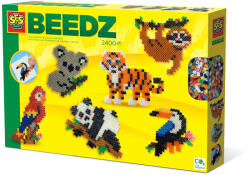 SES Creative Set creativ copii - Margele de calcat cu Animale din Jungla Beedz (06303)