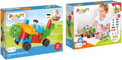 Hape PolyM - Kit de constructie creativ de jucarie (25 piese) (760003)