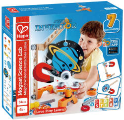 Hape Jucarie din lemn - Laboratorul cu magneti (34 piese) (E3033A)