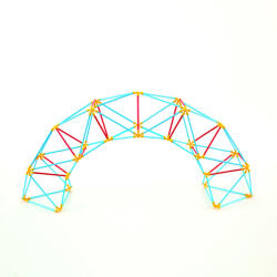 Hape Jucarie din bambus Flexistix - Cupola Geodezica (177 piese) (E5564A)