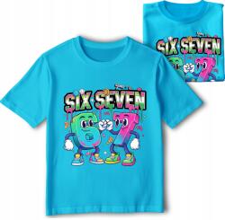 StukanDesign Gyerek Póló Kék 67 Brainrot Mem Six Seven Friend [L] 152 cm