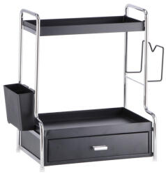 AdTrend Raft organizator fier negru argintiu 32, 5 x 23, 5 x 42 cm (119010A) Raft