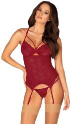 Obsessive Корсет с прашки в цвят бордо Ivetta MODEL3063 SALE - , размер S/M