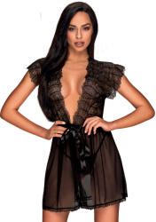 Obsessive Ефирен черен халат Romanesa MODEL3051 SALE - , размер L/XL