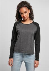 Urban Classics Дамска блуза в черно и сиво Ladies Contrast LongsleeveMODEL143 SALE - , размер XS