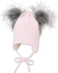 Sterntaler Детска зимна шапка с помпони Sterntaler - 47 cm, 9-12 м, розова (4702145-739) - baby