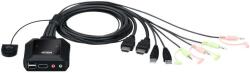 ATEN Switch KVM ATEN CS22H. Tastatura de tip port: USB (CS22H-AT)