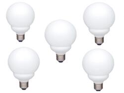 Panasonic SET 5 becuri fluorescent Panasonic, soclu E27, putere 13W, forma sferic, lumina alb calda, alimentare 220 - 240 V, EFG13E282V-5 (timbru verde 2.25 lei) (EFG13E282V-5) - pc-ieftin