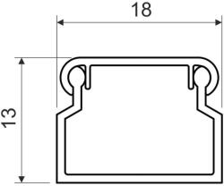 KOPOS Minicsatorna, sötét barna, anyagában színezett, (2m) 2/70m (KOPOS)