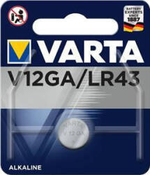 VARTA Elem 1, 5V V12GA, LR43, 186, 386, Varta 4278 gombelem