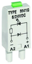 Relpol M61G LED modul 6 / 24V AC / DC zöld, 854850