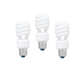 Panasonic SET 3 becuri fluorescent Panasonic, soclu E27, putere 22W, forma spirala, lumina alb calda, alimentare 220 - 240 V, EFD22E27HD3E-3 (timbru verde 1.35 lei) (EFD22E27HD3E-3) - pc-ieftin