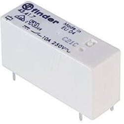 Finder Miniatűr relé nyákhoz, 1 váltóérintkező, 10A kék 12VDC (FINDER)